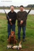 family, sons, golden retriever, hunting, pheasant